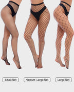 High-Waist Classic Fishnet Pantyhose – 4 Mesh Styles - view 11