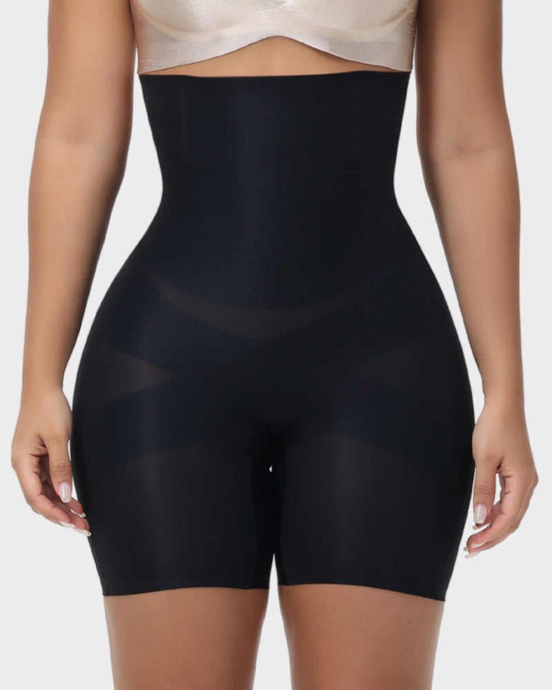 High-Waist Cross Compression Shaping Shorts - view 4
