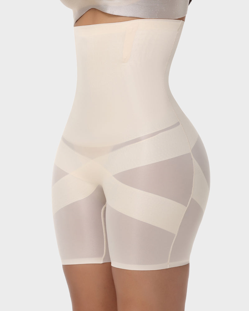 High-Waist Cross Compression Shaping Shorts - view 2