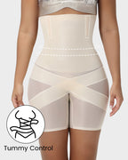 High-Waist Cross Compression Shaping Shorts - view 7