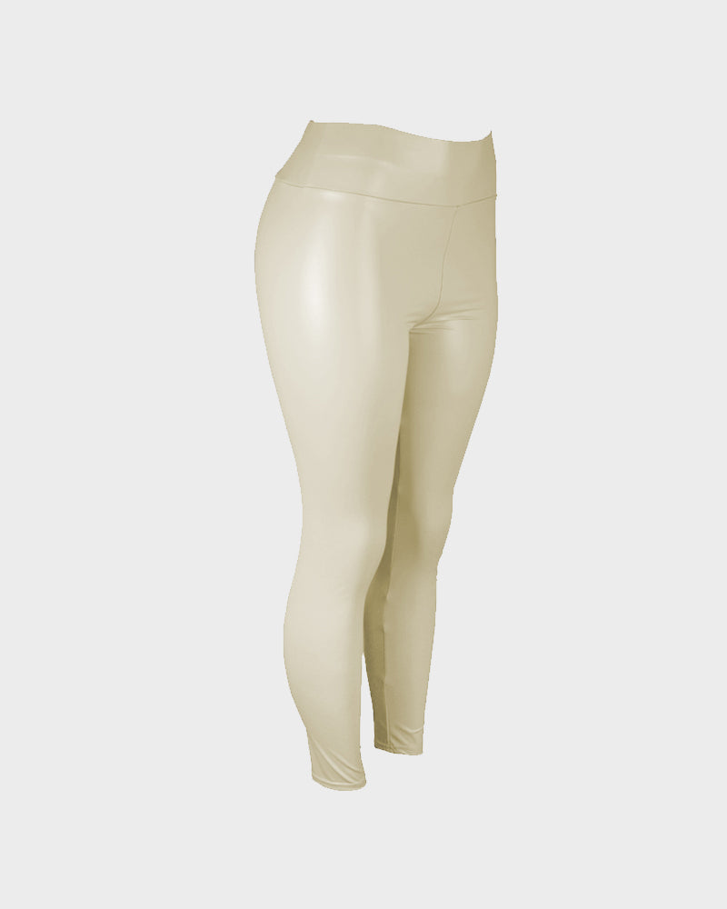 High-Waist Faux Leather Leggings - view 28