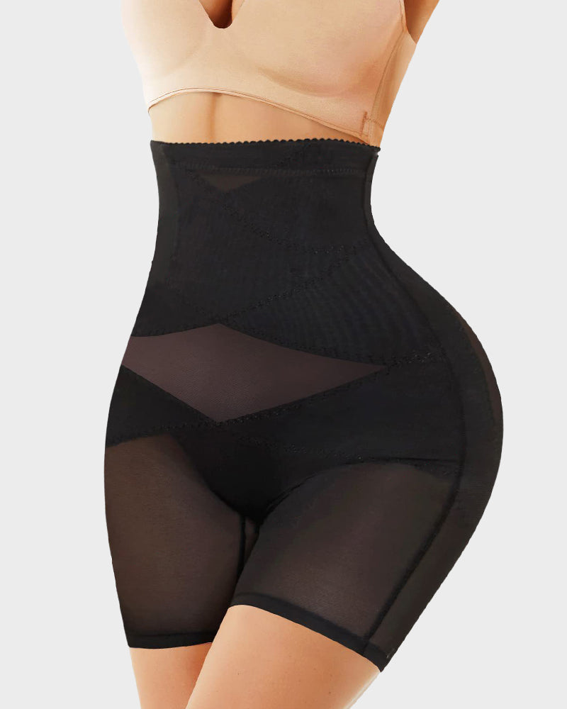 High-Waist Mesh Tummy Control Shapewear Shorts - view 3