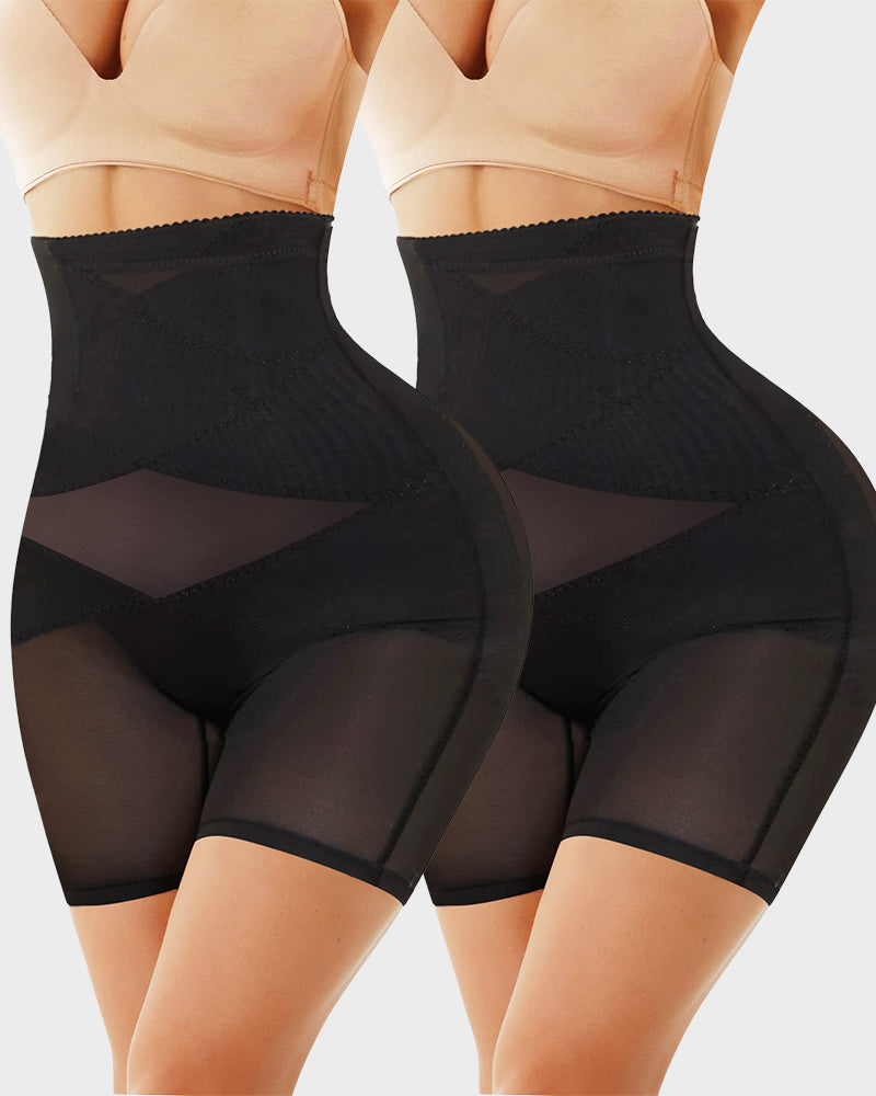 High-Waist Mesh Tummy Control Shapewear Shorts - view 10
