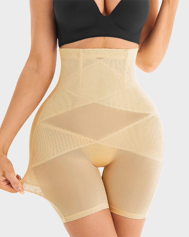 High-Waist Mesh Tummy Control Shapewear Shorts - view 4