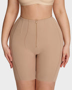 High-Waist Zip-Up Shaping Shorts - view 13
