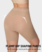 High-Waist Zip-Up Shaping Shorts - view 2