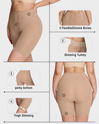 High-Waist Zip-Up Shaping Shorts - view 5