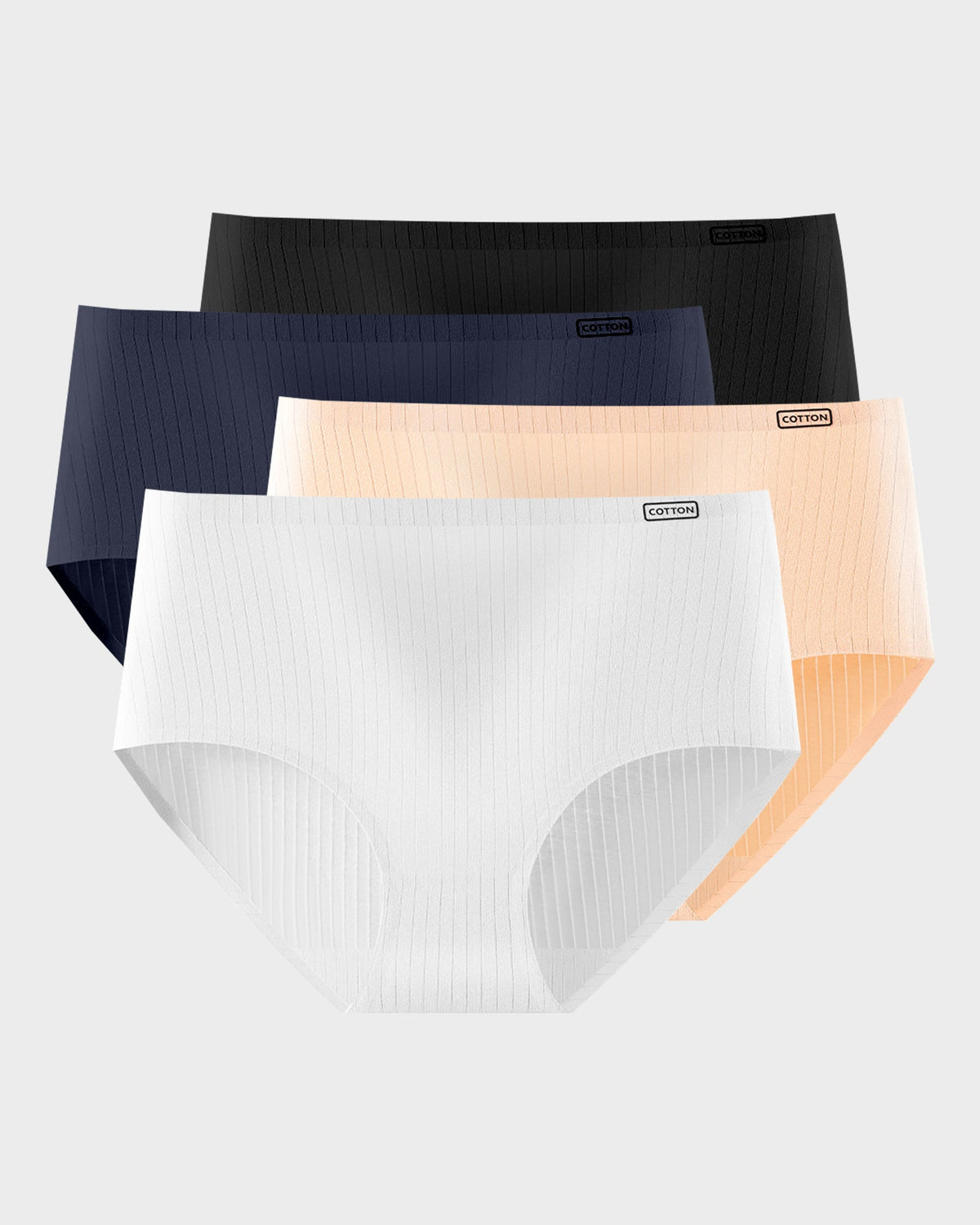 High-Waisted Cotton Seamless Lifting Briefs (4 Pack) - view 8