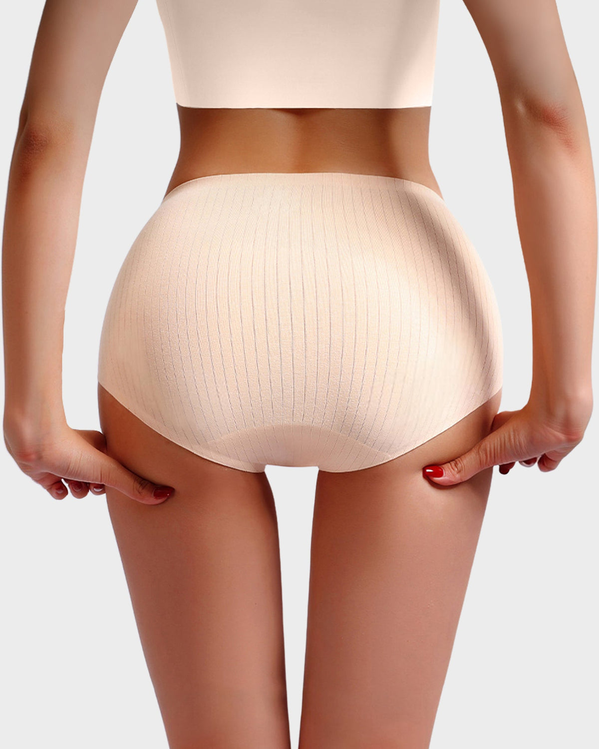 High-Waisted Cotton Seamless Lifting Briefs (4 Pack) - view 4