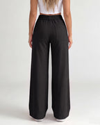 High-Waisted Drawstring Wide-Leg Pants - view 11