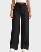 High-Waisted Drawstring Wide-Leg Pants - view 15