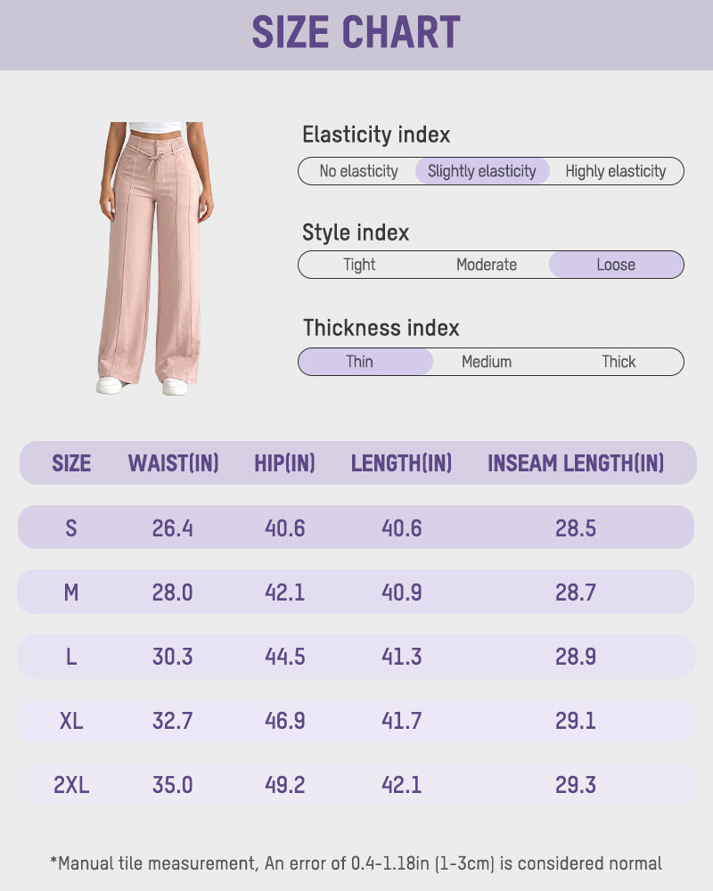 High-Waisted Drawstring Wide-Leg Pants - view 16
