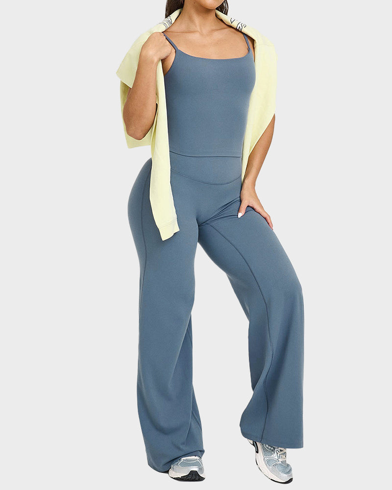High-Waisted Elastic Wide-Leg Lounge Yoga Pants - view 3