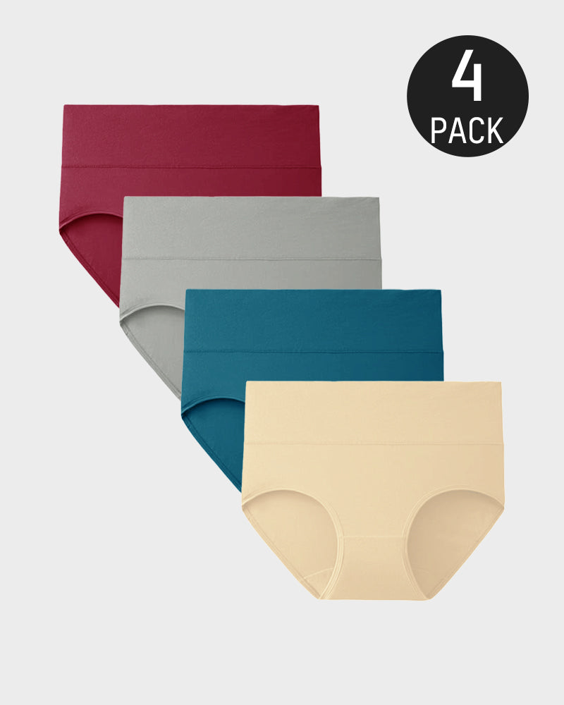 High-Waisted Full Coverage Cotton Briefs(4 pack) - view 15