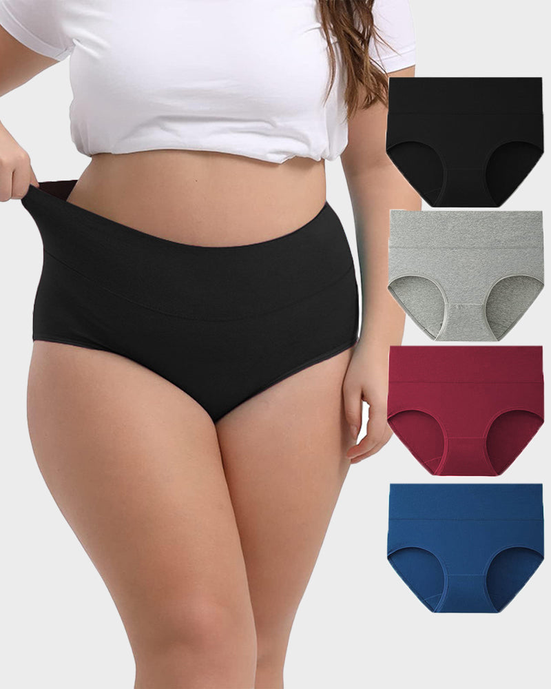High-Waisted Full Coverage Cotton Briefs(4 pack) - view 13