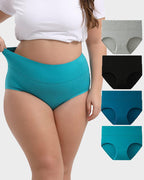 High-Waisted Full Coverage Cotton Briefs(4 pack) - view 3