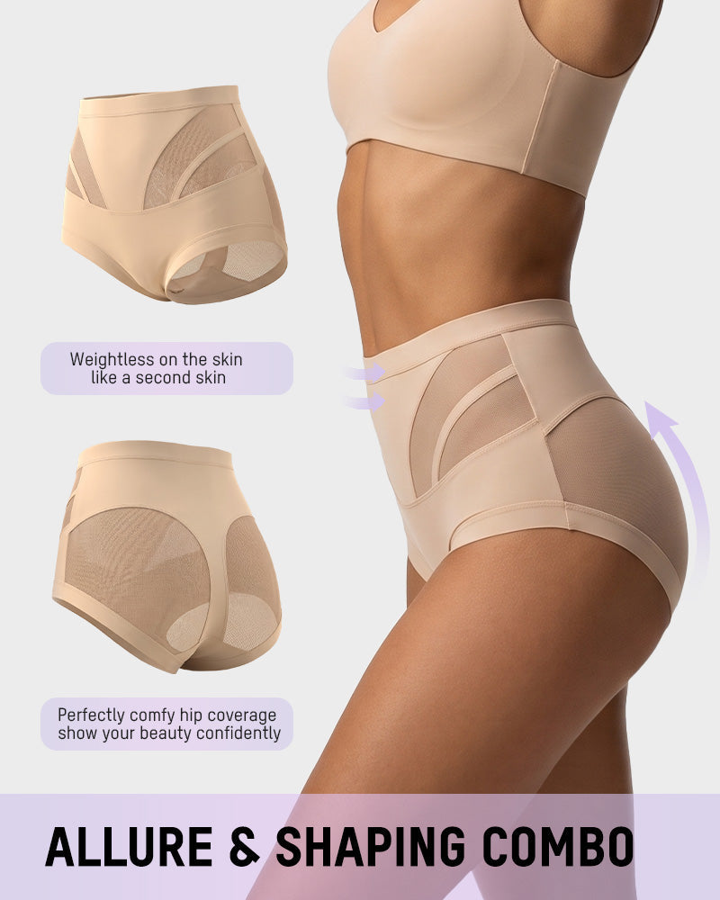 High-Waisted Mesh-Panel Full-Coverage Briefs (6-Pack) - view 4