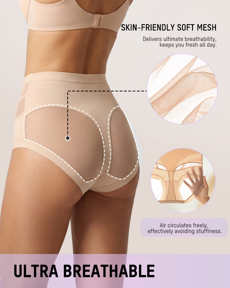 High-Waisted Mesh-Panel Full-Coverage Briefs (6-Pack) - view 5