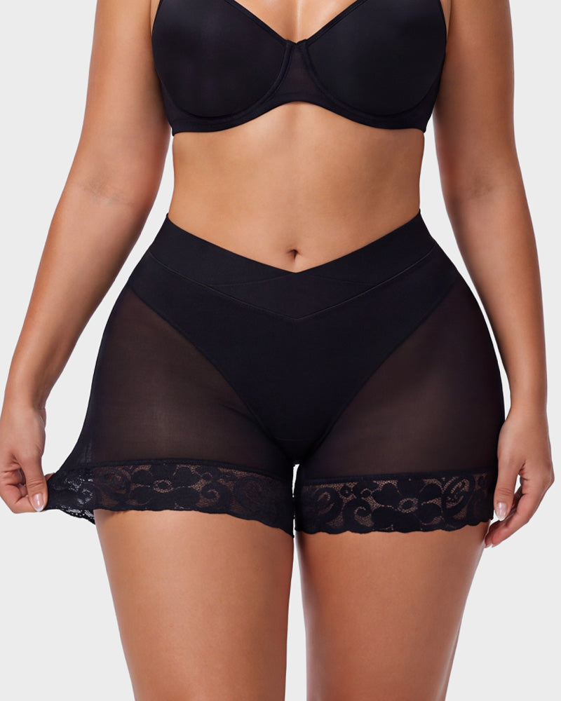 High-Waisted Tummy-Control Butt-Lifting Shaping Shorts - view 14