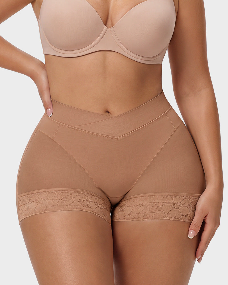 High-Waisted Tummy-Control Butt-Lifting Shaping Shorts - view 18