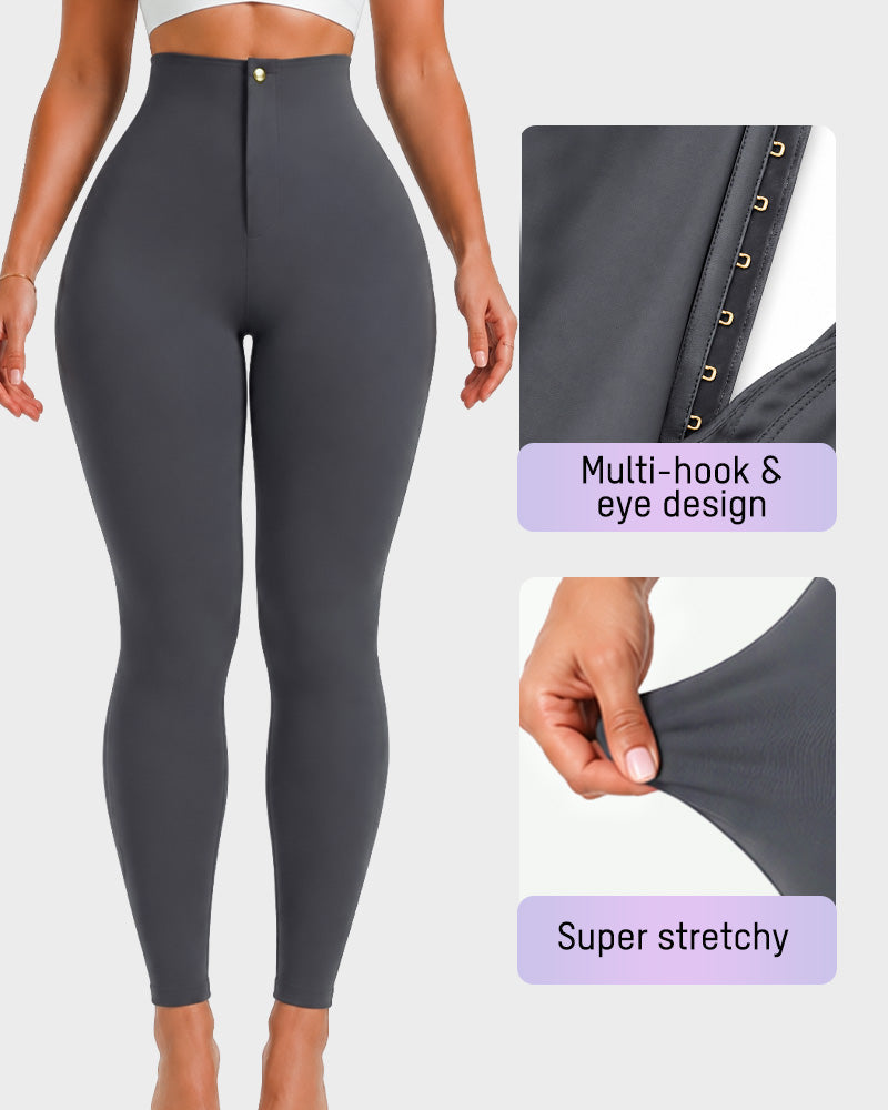 High-Waisted Tummy Control Butt-Lift Shaping Leggings - view 5