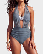 High-Waisted Tummy Control Mesh Bikini Set - view 31