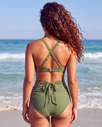 High-Waisted Tummy Control Mesh Bikini Set - view 14