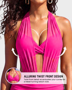 High-Waisted Tummy Control Mesh Bikini Set - view 3