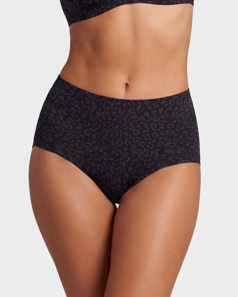 High Waist Seamless Leopard Tummy Brief(6  Pack) - view 9