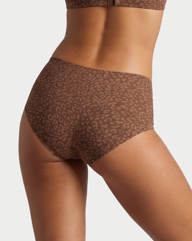 High Waist Seamless Leopard Tummy Brief(6  Pack) - view 14
