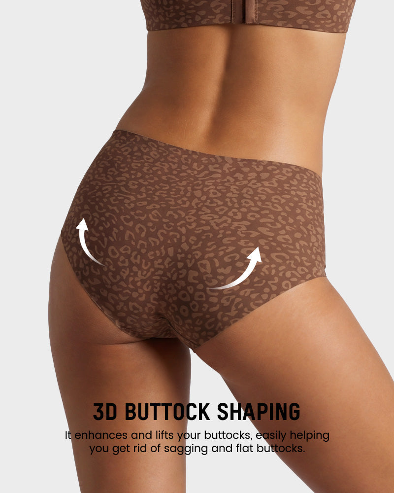 High Waist Seamless Leopard Tummy Brief(6  Pack) - view 4