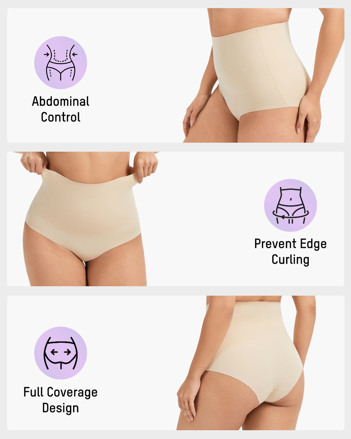 High Waist Seamless Tummy Control Panties (5 Pack) - view 3