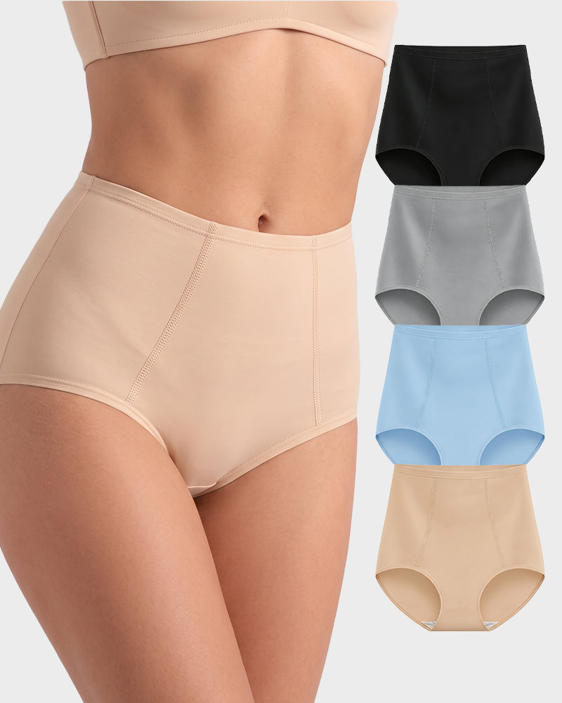 High Waist Tummy Control Cotton Briefs Multipack - view 2