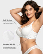Honeycomb™  Mesh Underwire Minimizing Bra - view 2