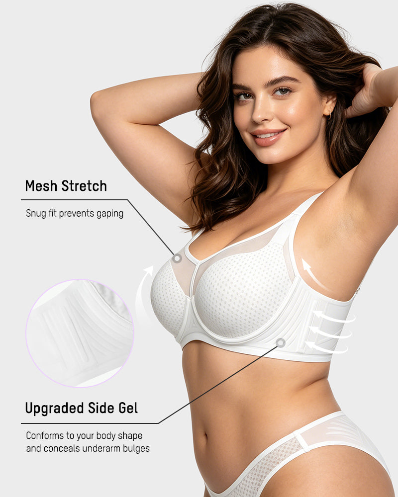 Honeycomb™  Mesh Underwire Minimizing Bra - view 2