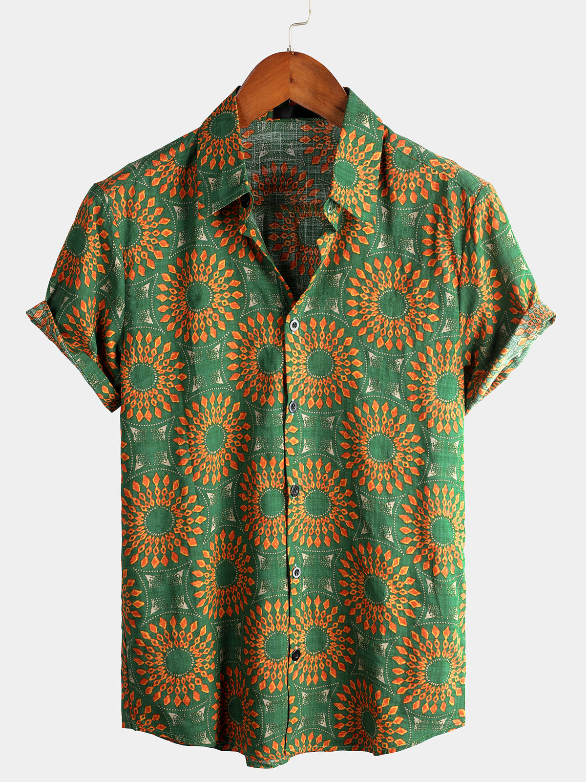 Men's Vintage Boho Short Sleeve Hawaiian Shirt