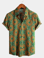 Men's Vintage Boho Short Sleeve Hawaiian Shirt