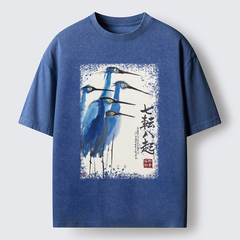 Tokyo-Tiger Wings That Never Yield Washed T-Shirt