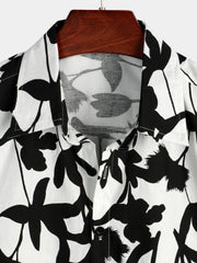 Men's Floral Cotton Tropical Hawaiian Shirt