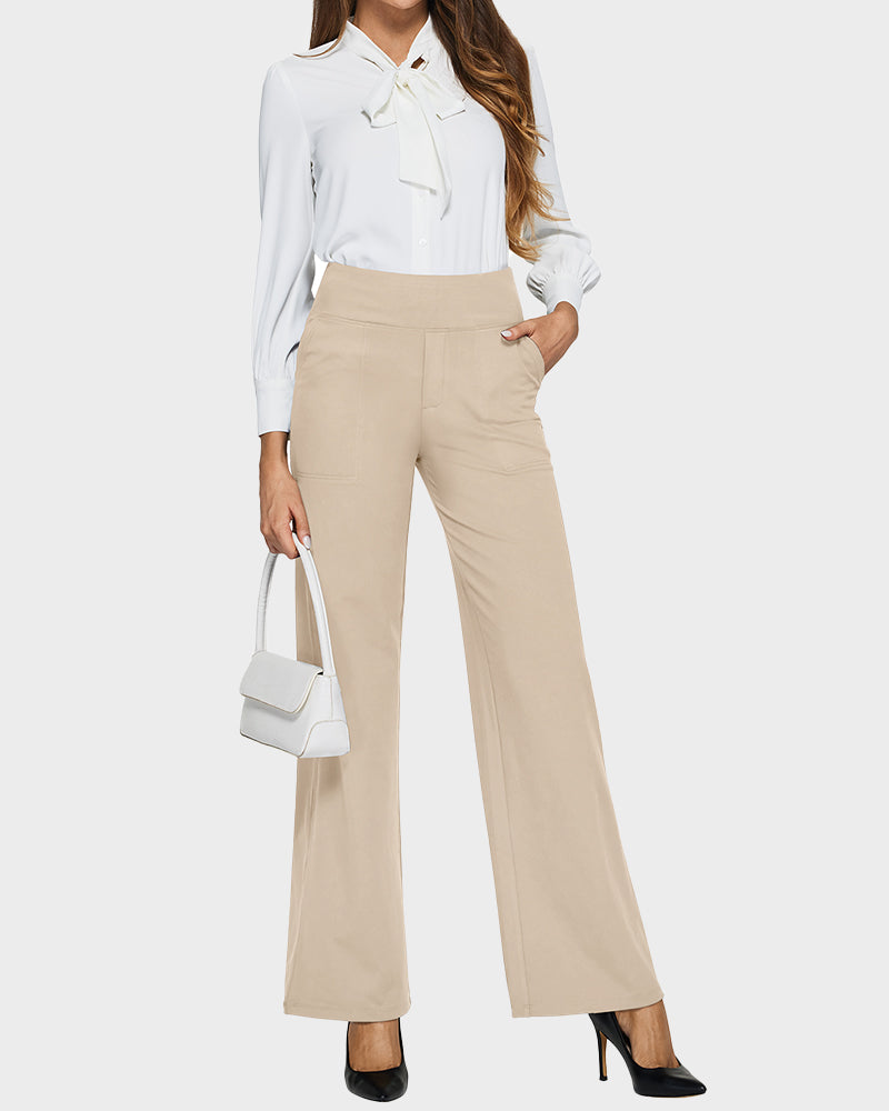 Loose High-Waist Business Wide-Leg Yoga Pants - view 4