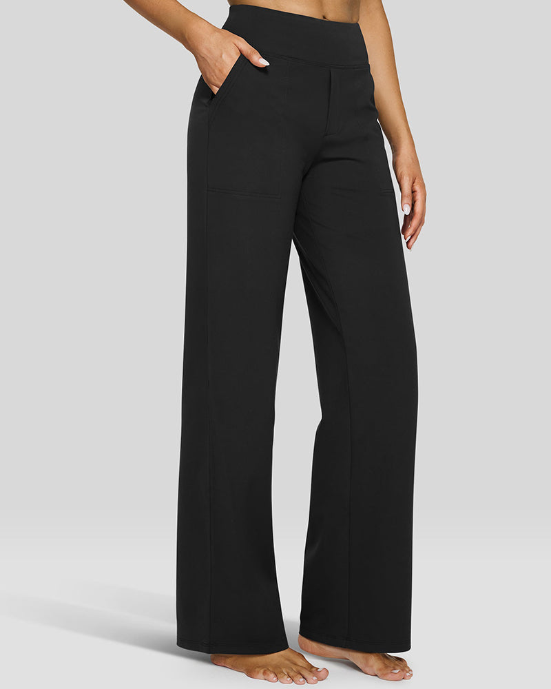 Loose High-Waist Business Wide-Leg Yoga Pants - view 5
