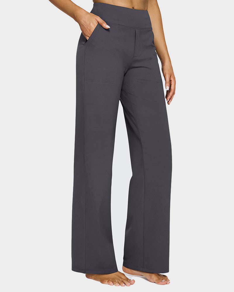 Loose High-Waist Business Wide-Leg Yoga Pants - view 13