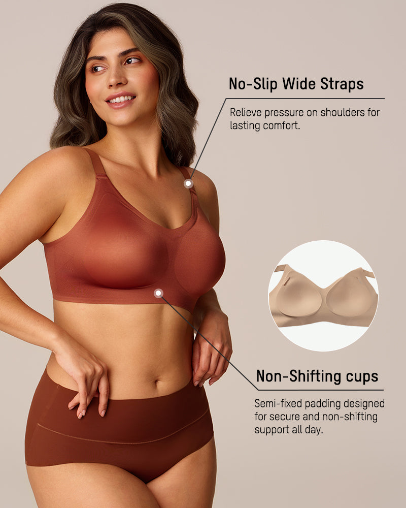 CloudLift™ bra Luxury Satin Seamless Wireless Support Bra - view 3