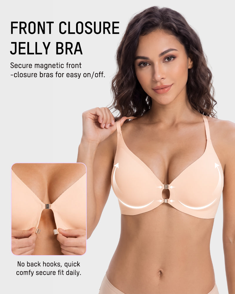 Magnetic Front-Closure Lace Racerback Bra - view 4