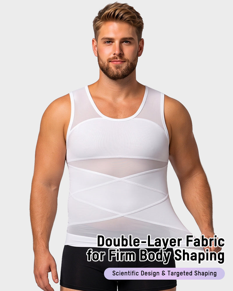 Men's Chest-Smoothing Tummy Control Compression Tank - view 2