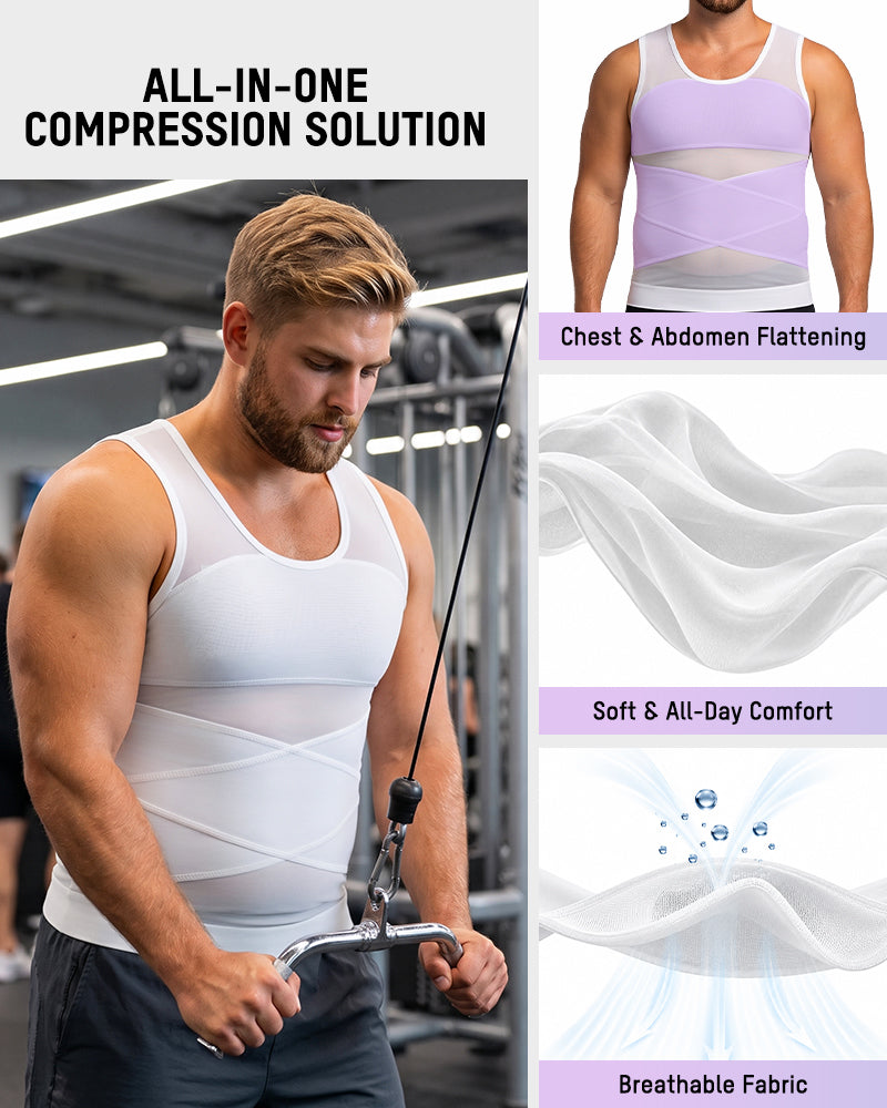Men's Chest-Smoothing Tummy Control Compression Tank - view 4