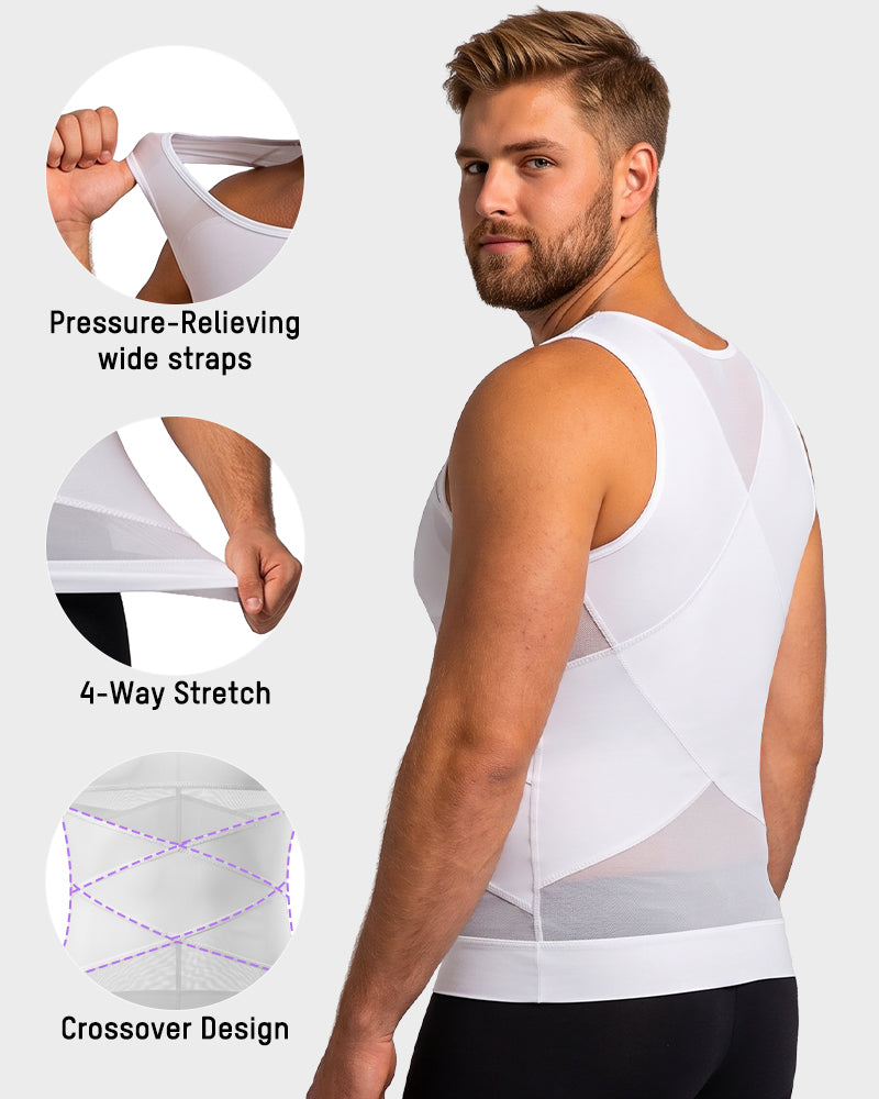 Men's Chest-Smoothing Tummy Control Compression Tank - view 3