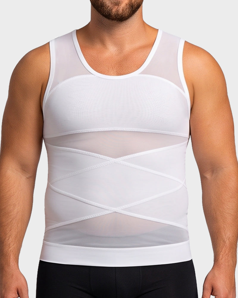 Men's Chest-Smoothing Tummy Control Compression Tank - view 9