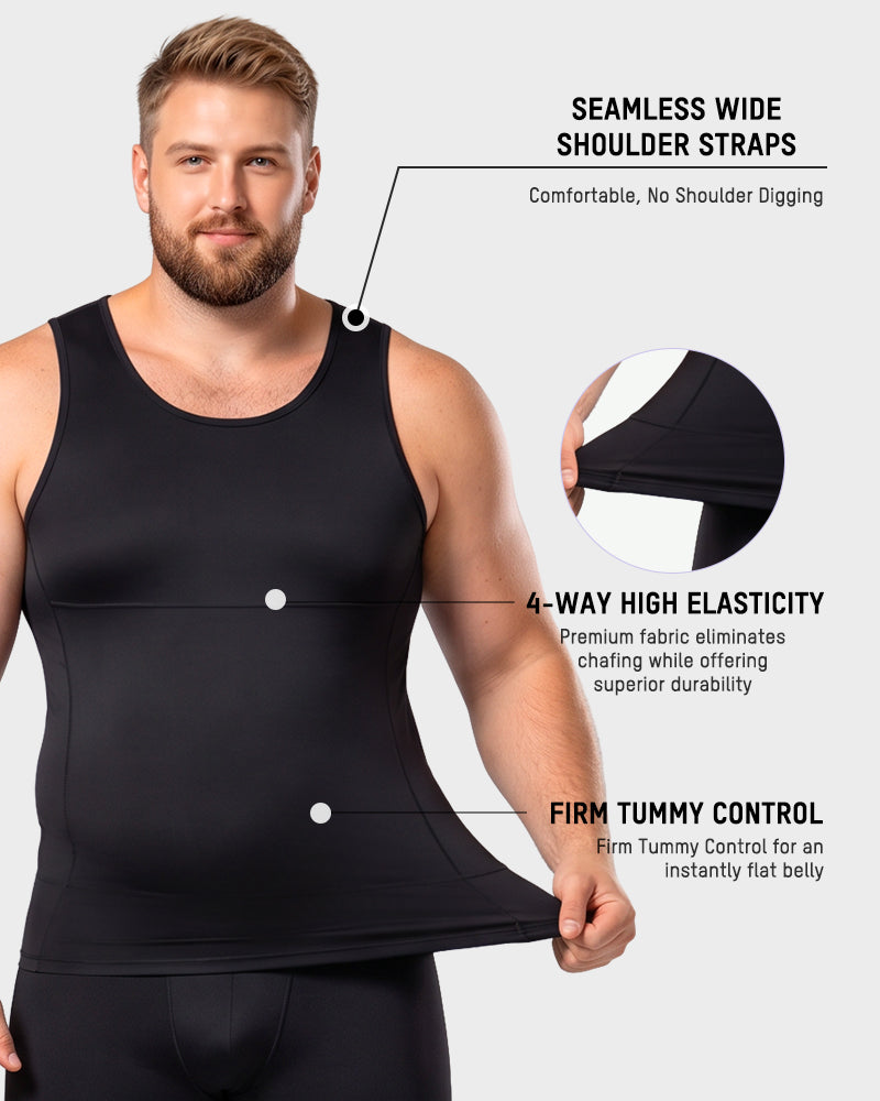 Men's Tummy Control Compression Tank Top - view 2