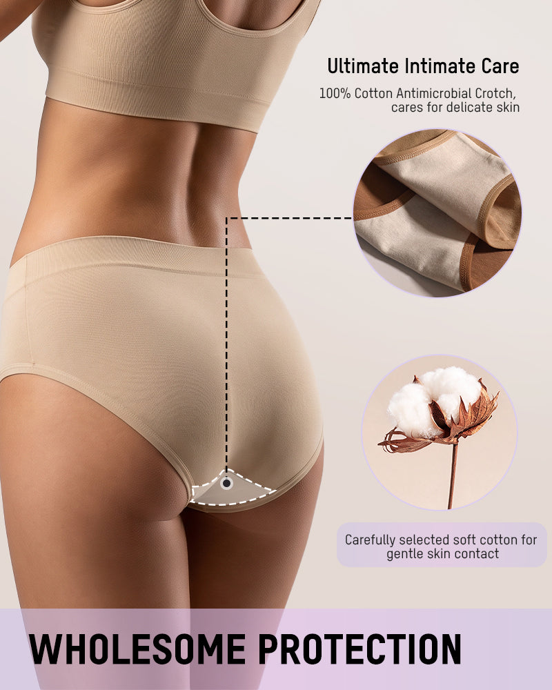 Mid-Rise Full-Coverage Cotton Briefs Multipack - view 7